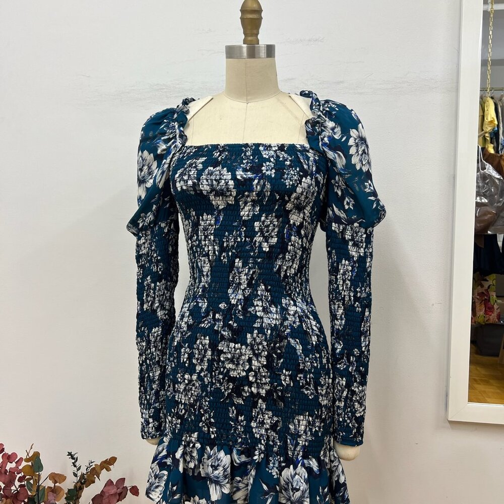 Parker Long Sleeved Floral Mini Dress